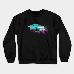 Retro 80s Electric Cyber Truck Crewneck Sweatshirt